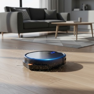 SUDEX Aspirateur robot à forte aspiration 2000Pa, fonction serpillière, contrôle WiFi via application Alexa, auto-recharge, pour poils d'animaux et sols durs - Product Image 2