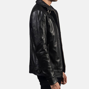 Veste en cuir pour homme, style motard, effet vieilli, matériau de qualité supérieure, grandes tailles, best-seller - Product Image 6