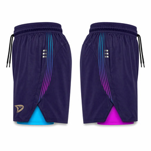 Pantalones Cortos Deportivos de Pickleball para Hombre, Estilo Torneo, Rendimiento Sólido, 2 en 1, Secado Rápido, Cintura Elástica, Servicio OEM al por Mayor - Product Image 4