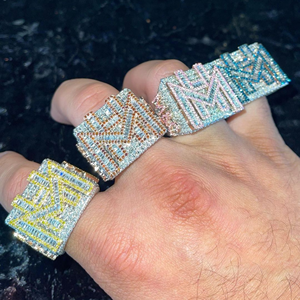 Newest Collection of Iced Out 925 Silver Moissanite Diamond <b>Rings</b> Hip Hop Round Cut Diamond <b>Rings</b> for Men's from <b>Indian</b> Supplier - Product Image 2