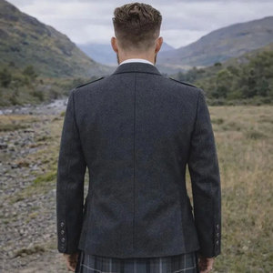 Veste et gilet en tissu argyle à carreaux écossais, tenue formelle traditionnelle des Highlands écossais, prix d'usine, vente en gros - Product Image 2