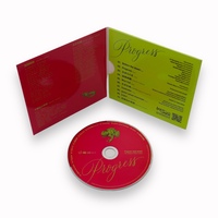 Album CD-R Progress avec étui portefeuille rouge et vert, impression offset, capacité 700 Mo