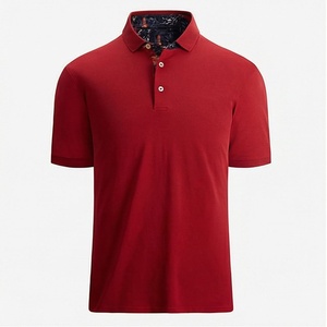 เสื้อโปโลผู้ชายสไตล์สตรีทแวร์สีพื้นแบบกำหนดเองได้ ไซส์พลัส ทรงหลวม แขนสั้น ใส่สบายสำหรับฤดูร้อน - Product Image 1