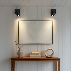 Modern Farmhouse <b>Wall</b> <b>Sconce</b> Black Matte Finish Adjustable Spotlight Indoor Lighting Bedroom Accent <b>Light</b> - Product Image 5