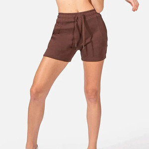 Shorts de sport taille haute pour femme avec cordon de serrage ajustable – Idéal pour la course, la gym et l'entraînement - Product Image 2