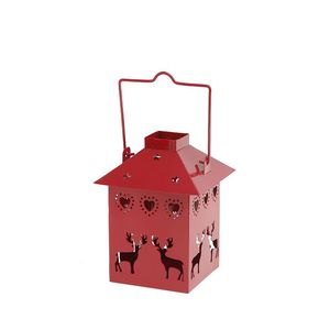 Lanterne en fer noir avec motif flocon de neige pour la décoration de Noël à la maison - Product Image 5