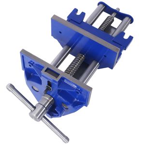 Morsa da banco per falegnameria resistente con ganascia da 7 pollici, azione rapida, leva a sgancio rapido e regolazioni rapide, in ghisa blu - Product Image 3
