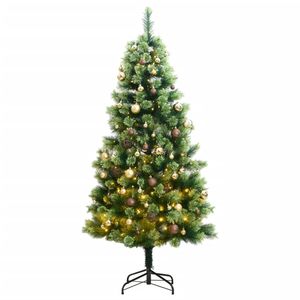 Sapin de Noël Artificiel Articulé avec 300 LED et Ensemble de Boules 180 cm pour une Décoration Festive - Product Image 1