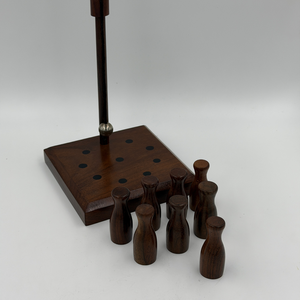 ชุดเกมสกิทเทิลไม้ทำมือ |   ไม้กอล์ฟโบว์ลิ่งไม้พะยูงอินเดีย |   ชุดของขวัญของเล่นไม้พรีเมียมสำหรับครอบครัวเล่นในบ้าน - Product Image 4