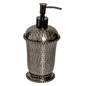 Ribbed Gold <b>Soap</b> Dispenser Antique Brass <b>Soap</b> Pump Metal <b>Refillable</b> <b>Hand</b> Wash Bottle for Modern Hotel Home Bathroom Set - Product Image 5