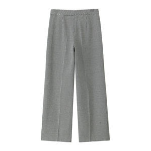 Pantalon large à taille haute pour femme, pantalon plissé évasé, coupe structurée, élégant, décontracté, pour le bureau - Product Image 2
