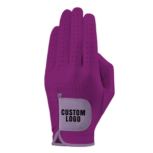 Gant de golf personnalisé avec logo, main droite, en PU, doigts entiers, antidérapant, respirant, fermeture auto-agrippante, à enfiler, pour homme, sport - Product Image 1