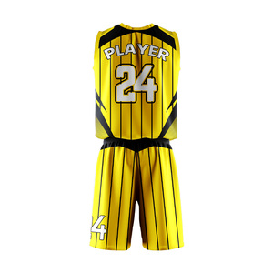 Ensemble d'uniformes de basketball pour hommes imprimés sur mesure, entièrement personnalisés, avec impression par transfert thermique, respirants et anti-humidité (maillots et shorts) - Product Image 6