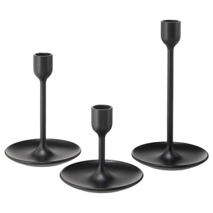 Porte-bougie antique noir, moderne, en métal et fer, pour mariage, centre de table, décoration intérieure - Product Image 2
