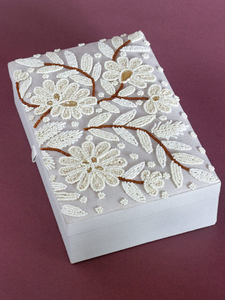 Premium Quality Handmade Elegant Glass Jewelry <b>Boxes</b> With Pearl Detailing <b>Vanity</b> by whimsy art craft - Product Image 5