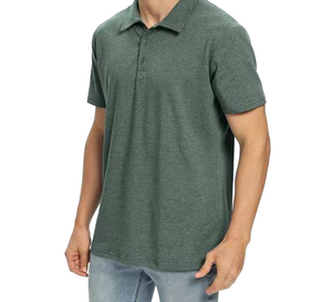 Camiseta de Manga Corta Azul Claro para Hombre, Diseño Personalizado con su Propia Marca, Camiseta Polo de Manga Corta para Hombre, Poliéster de Secado Rápido, para Golf - Product Image 2