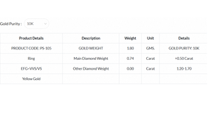 Anillo Solitario con Diamante Cultivado en Laboratorio de Corte Pera de 074 Quilates, Chapado en Oro de 10K, Joyería Clásica Elegante y de Lujo para Mujer, Compromiso, Boda - Product Image 6