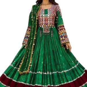 6. Vestidos Afganos Kuchi Vintage, Hechos a Mano, con Bordado Tribal, Casuales, para Bodas, Fiestas Nocturnas, Ropa Tradicional Étnica para Mujer - Product Image 1