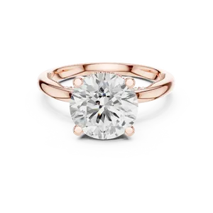 Anillo de Oro Sólido con Diamante Cultivado en Laboratorio de Corte Redondo Deslumbrante y Halo Oculto, Joyería Exclusiva Unisex para Festivales - Product Image 5
