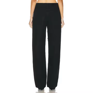 Jean large en maille à sequins pour femme, effet vieilli, transparent, taille haute, coupe ample, style vintage avec strass - Product Image 6
