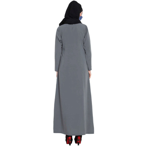 Abaya Abierta de Lino para Eid y Ramadán, Venta Caliente, Abaya de Lino y Poliéster Barata al por Mayor para Mujeres Musulmanas - Product Image 3