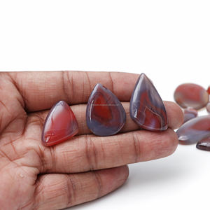 Pierres précieuses d'agate rouge naturelle du Botswana, prix d'usine en gros, pierres brutes pour la fabrication de bijoux, cabochons 20-35 mm - Product Image 5