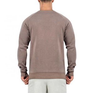 Sudadera Gris para Hombre, Cuello Redondo, Manga Raglán, con Bolsillo Delantero, Corte Regular, Tejido de Algodón, Estilo Casual para Otoño, Todas las Tallas - Product Image 4