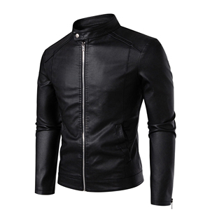 High Quality Men's Leather Fashion <b>Jacket</b> Slim Fit Genuine Sheepskin Biker Coat Soft Smooth Texture Trendy For Spring And Autumn - Product Image 3