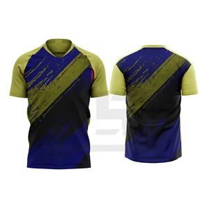 เสื้อฟุตบอลพรีเมียม 100% ผ้าฝ้าย ระบายอากาศ ป้องกันแบคทีเรีย พิมพ์ลายทนทาน สำหรับชุดทีม ซ้อม และแข่งขัน - Product Image 1