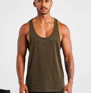 Men's Cut Out Sleeveless Shirt Gym <b>Stringer</b> <b>Vest</b> Blank Workout T-Shirt Muscle Tee Bodybuilding Tank Top Fitness Clothing - Product Image 1