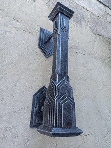 Poignée de portail en fer forgé motif rose, style moderne, finition galvanisée, installation facile, résistante à la rouille pour portes/portails - Product Image 3