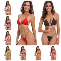 Maillot de bain sexy Lynx Modest pour femme, 1 pièce, col halter, motif à pois, string, ensemble bikini spaghetti, bijoux, devant transparent