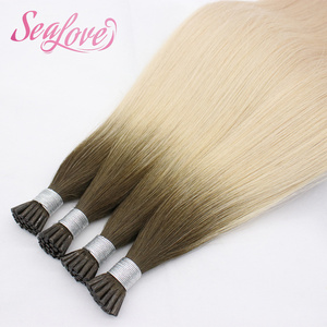 Extensiones de Cabello Humano I-Tip de Doble Trama, Cabello Virgen Remy con Cutícula Alineada, Color Ombre, para Uso en Salón - Product Image 5