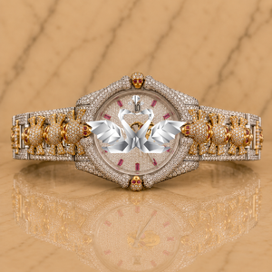 Luxury Jewelry Style Moissanite Diamond Watch Men Stainless Steel Bracelet Watch - Product Image 1
