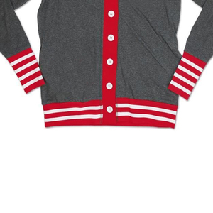 Cardigan décontracté d'hiver pour sororités, avec logo grec blanc et lettres pleine couleur, appliqué sur le devant, en laine acrylique, cardigans tendance - Product Image 5