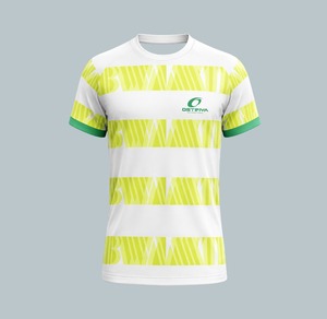 Camisetas de Manga Corta con Cuello Redondo para Hombre, Lisas y Elegantes, con Logotipo Frontal, Poliéster/Algodón, Impresión por Serigrafía, Bordado, Corte Ajustado - Product Image 1