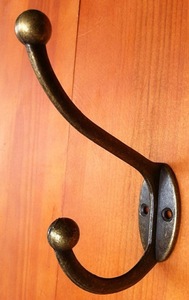 Patère murale vintage en fonte, simple niveau, porte-manteau en métal durable, forme personnalisée, pliable et réglable, à fixer au mur pour vêtements - Product Image 1