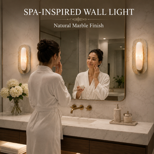 Natural Marble Oval <b>Wall</b> <b>Sconce</b> Modern Stone <b>Wall</b> Lamp Luxury LED Indoor <b>Light</b> Fixture for Bedroom Bathroom Hotel Corridor Room - Product Image 2
