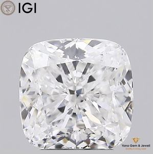 เพชรทรงคุชชั่นสี E ความสะอาด VVS2 ได้รับการรับรองจาก IGI เพชร CVD ผลิตในห้องปฏิบัติการ น้ำหนัก 2.50 กะรัต สำหรับจี้หรูหราพิเศษ - Product Image 1