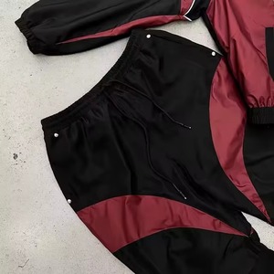 Hot Selling Nylon Polyester Summer Windbreaker <b>Zipper</b> <b>Jacket</b> & Pant Sets Breathable Comfortable High Street Tracksuit - Product Image 2