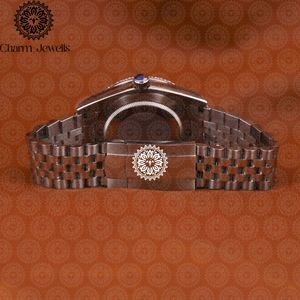 Charm_Jewells Luxury Stainless Steel <b>Watch</b> Round Case 38mm Analog Quartz <b>Diamond</b> Encrusted Women's Fashion - Product Image 5