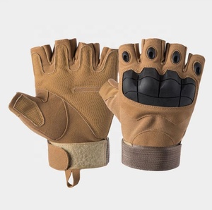 Gants tactiques d'été en cuir demi-doigts Lawd Sports avec paume antidérapante et fermeture auto-agrippante unisexe pour le cyclisme - Product Image 3
