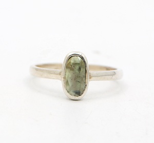 Wholesale 925 Sterling Silver Natural Oval Smoky Quartz Bezel Set Minimalist Ring Memoria Jewels - Product Image 1