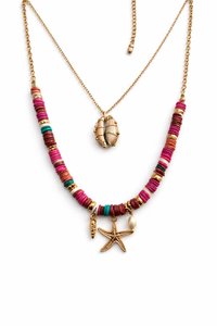 Collier multicouche plaqué or avec pendentif Evil et breloque en forme de coquille, bijoux unisexes, cadeau - Product Image 3