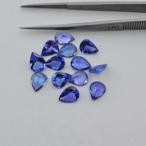ลูกแพร์เจียระไนเหลี่ยมเพชรพลอยแทนซาไนต์สีน้ำเงินธรรมชาติ3x4mm-7x10mm อัญมณีหลวมที่ไม่ผ่านการให้ความร้อนเครื่องประดับทำด้วยมือล่าสุดจากผู้ผลิต - Product Image 1
