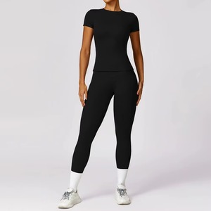High Quality Reversible Solid Girls Sportswear Workout Gym Fitness Sports <b>Bra</b> Sets for Women - Product Image 3