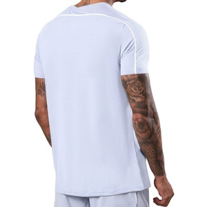 Camiseta Deportiva de Cuello Redondo para Hombre, 180g, 100% Algodón, Ecológica, Transpirable, de Color Sólido, Talla Grande - Product Image 2