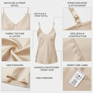 Sexy Women Satin Sleeveless Full Length Nightgown Solid Color V-Neck Loose Fit Spring <b>Thermal</b> Loungewear Plus Size Embroidered - Product Image 6