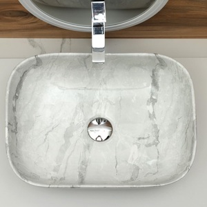 Luxury White Marble Countertop Wash <b>Basin</b> for Bathroom Sink-Durable & Eco-Friendly - Product Image 1