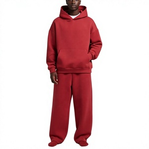Custom <b>Sweat</b> <b>Suits</b> Heavyweight Cotton Blank Oversized Hoodies and Sweatpants Sets Custom Logo Tech Fleece <b>Men</b> Tracksuit OEM ODM - Product Image 1